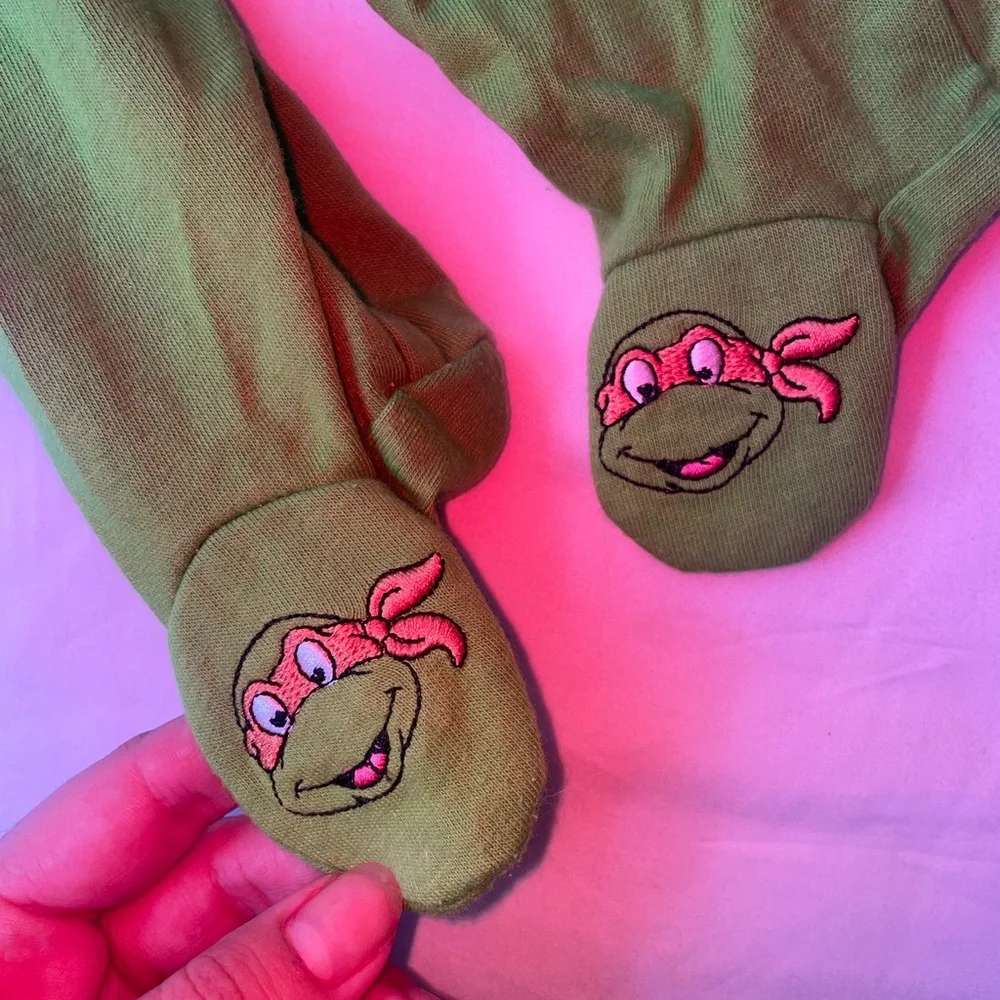 Baby Ninja Turtle Costume 6M 9M Onesie - Picture 4 of 4